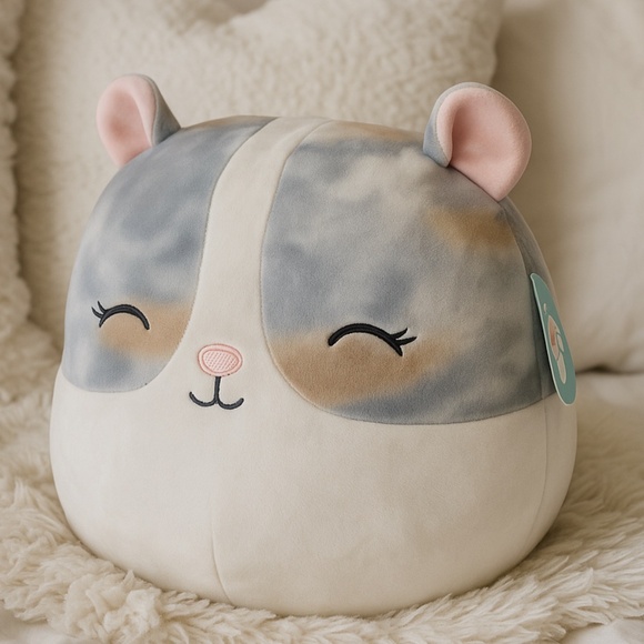 Squishmallows Pax Hamster 12” Plush – Calico Gray White Brown Stuffed Animal NWT - Picture 1 of 11